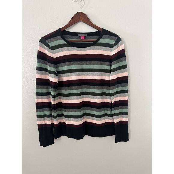 Vince Camuto Ballie Striped Crewneck Pullover Sweater sz Medium - Picture 3 of 6